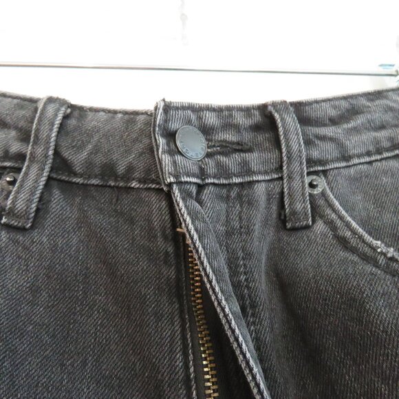 ALEXANDER WANG Bite High Rise Shorts in Gray Aged Denim Distressed - Size 27 - Picture 9 of 16